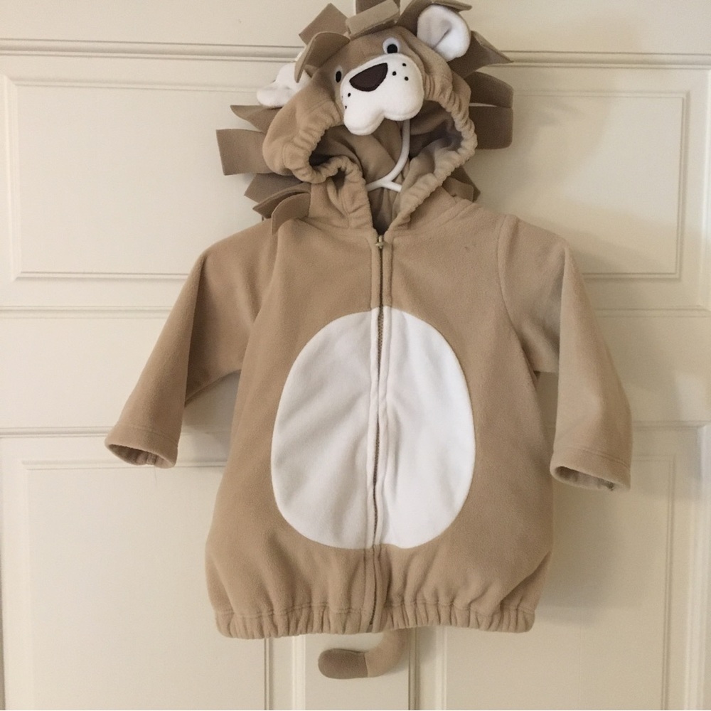 Carters (12M) Lion Halloween Costume Top Tan Hooded Jacket Infant Outerwear